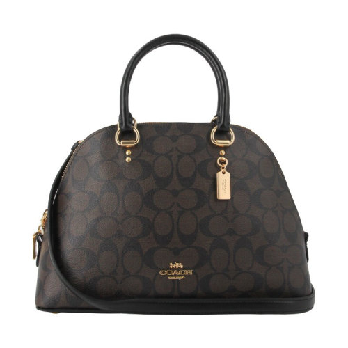 COACH/蔻馳 女包 紅色配棕色老花 貝殼包 2558