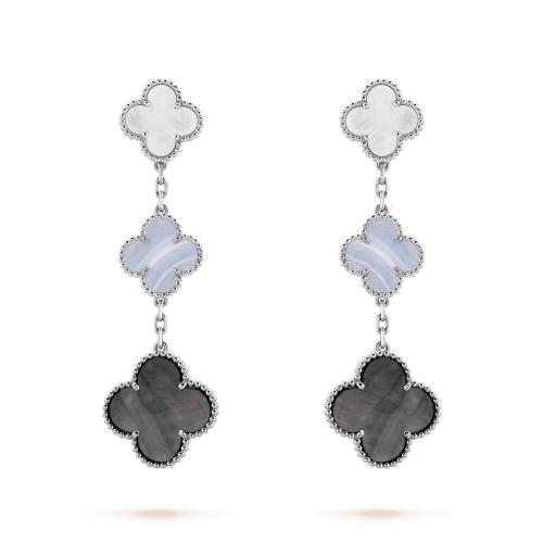  VCA梵克雅寶 22年秋冬 女士 耳環(huán) Magic Alhambra耳環(huán)，3圖案 VCARN18800 預(yù)定商品1-3周發(fā)貨