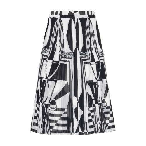 Balmain/巴爾曼 黑白拼色圖案 女士半身裙  春夏