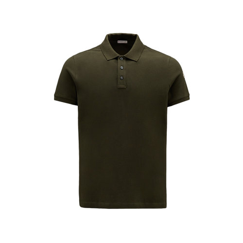 Moncler/蒙克萊 22年秋冬新款 男士軍綠色純棉短袖polo衫H20918A705108455695N