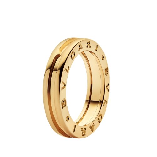 BVLGARI/寶格麗 B.zero1系列18K金黃金 彈簧窄版戒指  336047