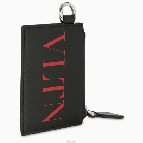  Valentino/華倫天奴 男士黑色皮革錢包卡包零錢包 TY2P0R10 JBS 0NO PLSX