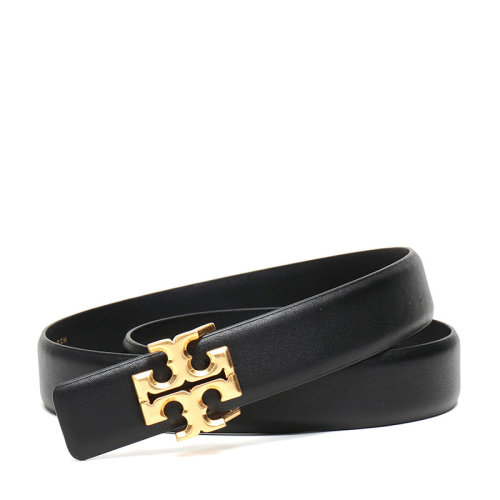 ToryBurch/湯麗柏琦 女士KIRA系列皮革雙T金色板扣式皮帶腰帶 58284