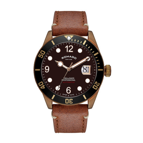 ROMAGO/雷米格青銅系列潛水表復(fù)古年代手表男表