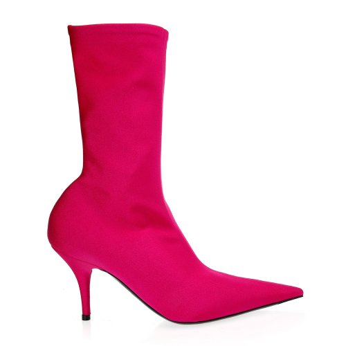 BALENCIAGA 女士 粉色 純色 尖頭 8cm 短靴 500546 W04Z0 5600