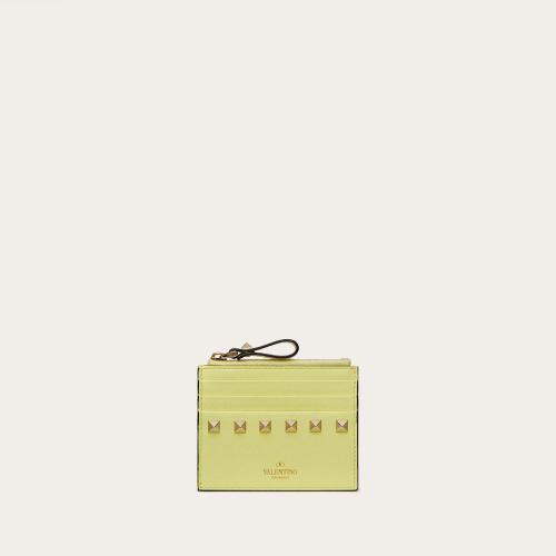  VALENTINO華倫天奴 22年秋冬 女士 卡包 PORTE-CARTES ROCKSTUD ZIPPé EN VEAU XW0P0T35BOLM2
