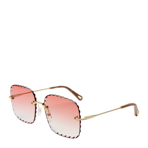 CHLOE/克洛伊 蔻依 方形 花邊 大框 女士 太陽鏡 漸變色鏡片 墨鏡 眼鏡 CE161S 59mm CHLOE 克洛伊