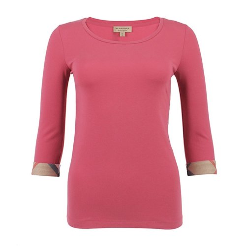  BURBERRY/博柏利 女士純色棉質(zhì)長袖T恤 4043625 PLFSX