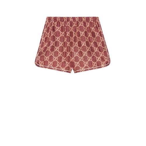  GUCCI古馳 22年秋冬 女士 GG印花真絲短褲 644589 XJCL5 5281 預(yù)定商品2-6周發(fā)貨