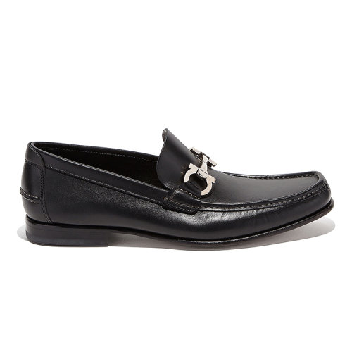 Salvatore Ferragamo/菲拉格慕 男士 男鞋 黑色皮革時(shí)尚商務(wù)休閑鞋 FIORDI 660315