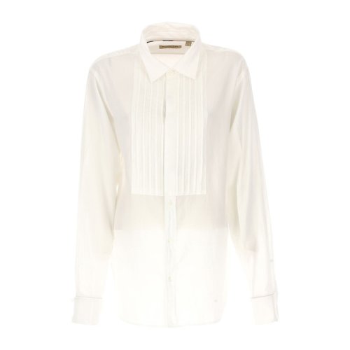  BURBERRY/博柏利 男士米白色棉質(zhì)長(zhǎng)袖襯衫 4056045 PLFSX