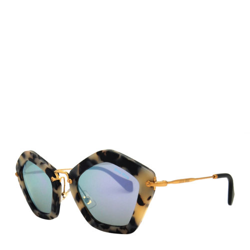 MiuMiu/繆繆 時(shí)尚 摩登 不規(guī)則 五邊形 板材 鏡框 女士 太陽鏡 墨鏡 眼鏡 SMU060S 53mm MiuMiu 繆繆