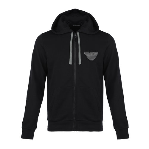 Emporio Armani/安普里奧阿瑪尼21新品老鷹徽標(biāo)連帽開胸男士男睡衣/家居服1117841A571