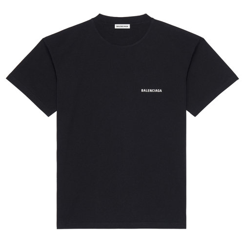 Balenciaga/巴黎世家女士黑色棉質大號T恤612965TIVG51070