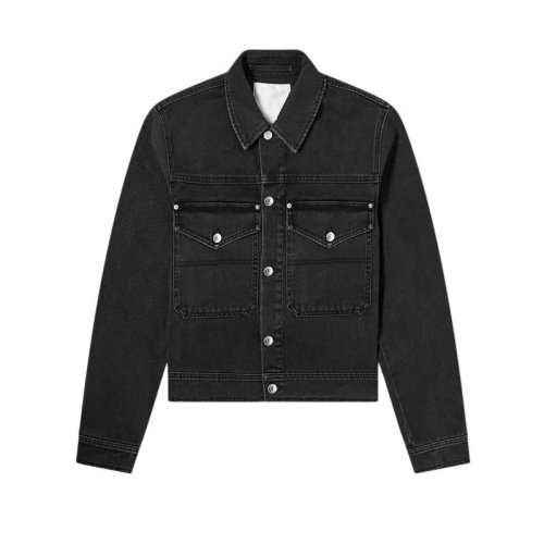 KENZO/高田賢三  凱卓男裝 男士黑色棉質(zhì)時尚翻領(lǐng)休閑牛仔夾克 FA65DB5302ED.99