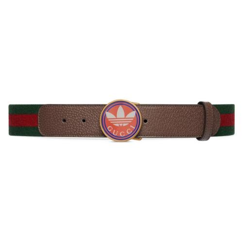  GUCCI古馳 22年秋冬 男士 adidas x Gucci Trefoil腰帶 702259 HE27T 8613