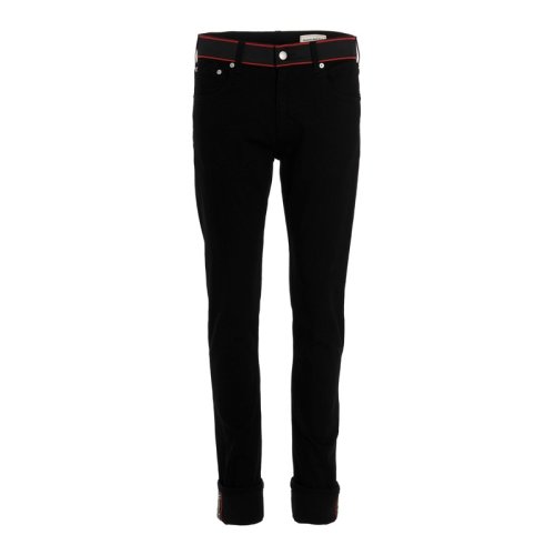  Alexander McQueen/亞歷山大麥昆 男士黑色棉質(zhì)牛仔褲 642574 QSY49 1000 PLFSX