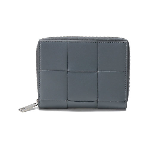 Bottega Veneta/葆蝶家【22春夏新款】BV 男士牛皮革環(huán)繞式編織短款錢包錢夾 649596 VBWD2