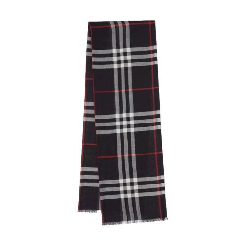  BURBERRY 22年秋冬 男士 輕盈格紋絲毛混紡圍巾 80154061