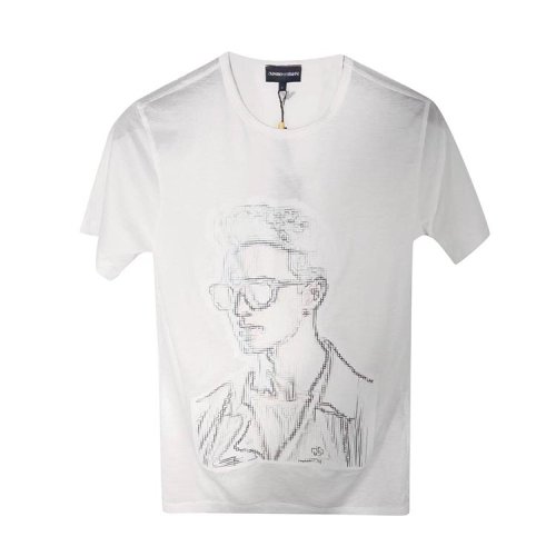 Emporio Armani/安普里奧阿瑪尼 白色男士短袖T恤