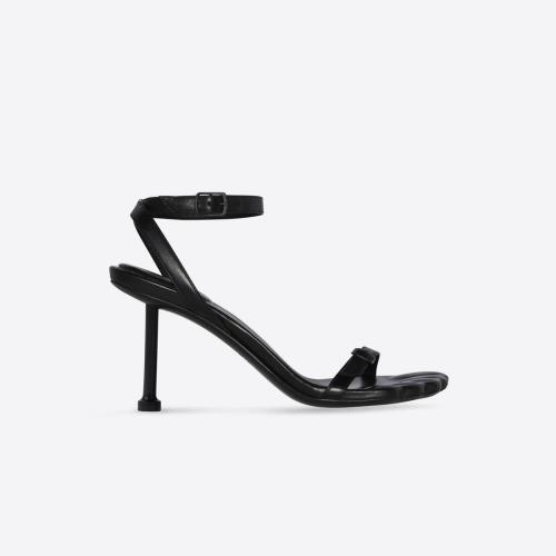  BALENCIAGA巴黎世家 22年秋冬 女士 高跟涼鞋 Womens Fetish 80mm Sandal in Black 678879WBCW