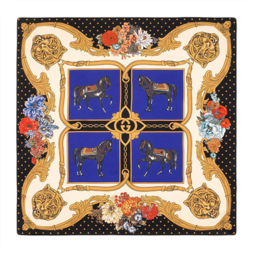 GUCCI/古馳  古琦女士混色真絲圍巾/披肩圍巾 576735 3G001 4360 HKY012345C