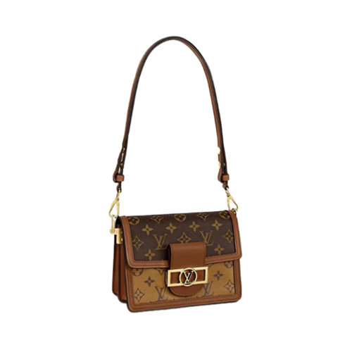 Louis Vuitton/路易威登 達芙妮小號mini老花拼色復古郵差包單肩斜挎包