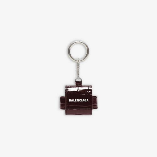  BALENCIAGA巴黎世家 22年春夏 男士 耳機包 Men's Cash Earpods Pro Holder in Dark Red 65567 預定商品1-3周發(fā)貨