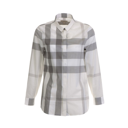 BURBERRY/博柏利 女士淺灰色棉質(zhì)經(jīng)典格紋襯衫 4015248