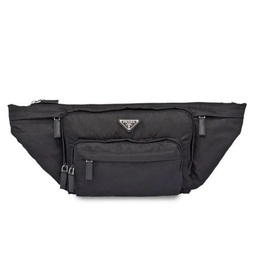  PRADA/普拉達(dá) 男女同款黑色尼龍腰包 2VL003VWOO973 F0002 PLSX