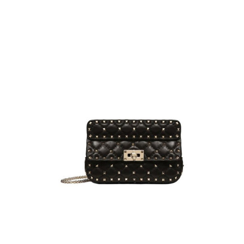 Valentino/華倫天奴 女士 黑色小牛皮斜挎包單肩包 QW2B0122NAP 0NO HJH0015X