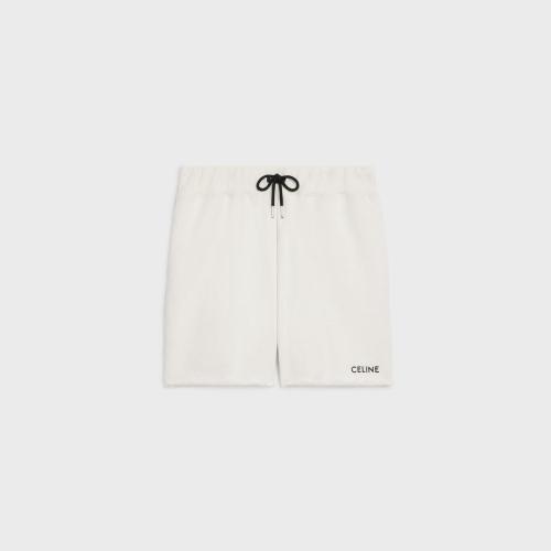  CELINE賽琳思琳 22年秋冬 女士 短褲 CELINE棉質(zhì)抓絨寬松短褲 2Z302670Q.01CB