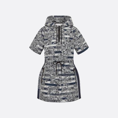  DIOR迪奧 22年春夏 女士 連衣裙 短款連帽連衣裙 227R40A2871_X5855