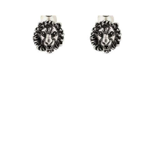  GUCCI古馳 22年秋冬 男士 互扣式雙G獅頭袖扣 640854 J1D90 8171