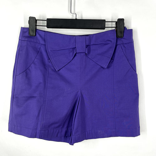 ARMANI COLLEZIONI/阿瑪尼卡爾茲 女士紫色短褲 NMP55T NM050 820 瑕疵折扣