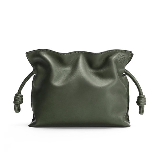 LOEWE/羅意威 22新款Flamenco系列 女士迷你款復(fù)古卡其色納帕小牛皮單肩斜挎手拿包A411FC2X17-4429