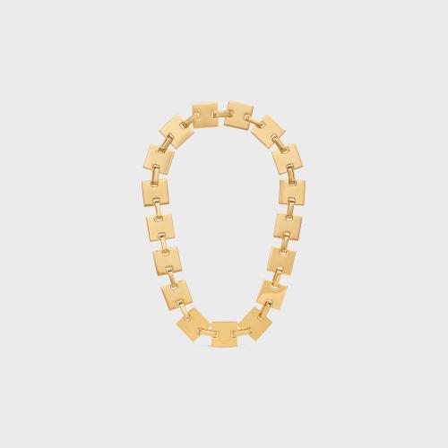  CELINE賽琳思琳 22年秋冬 女士 項(xiàng)鏈 SQUARE金色飾面黃銅項(xiàng)鏈 460GQ6BRA.35OR