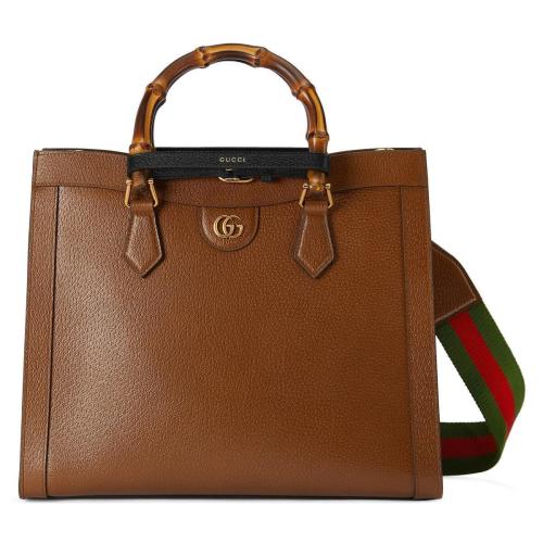  GUCCI古馳 22年秋冬 女士 Gucci Diana竹節(jié)中號托特包 678842 U3ZDT 2185