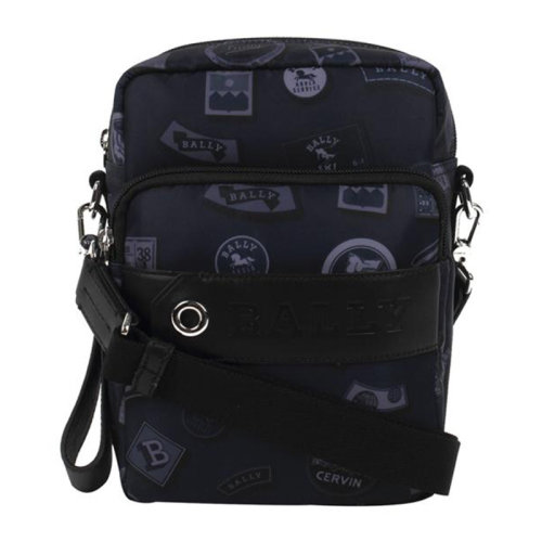 BALLY/巴利 男包 男士圖案印花尼龍拉鏈單肩包斜挎包 SKYLLER