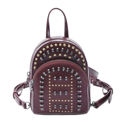 Pinko/品高 女士迷你復(fù)古效果鉚釘裝飾皮革雙肩背包單肩包斜挎包女包 1P21J3 多色可選