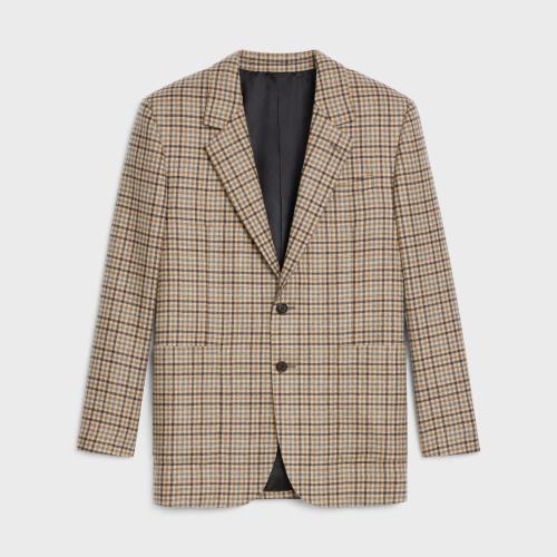  CELINE賽琳思琳 22年秋冬 女士 西服外套 VESTE JUDE CARREAUX LAINE CACHEMIRE 2V00G518R.02A