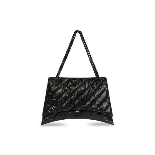 BALENCIAGA巴黎世家 22年秋冬 女士 單肩包 CRUSH大號絎縫鏈帶包 716332210IY1000