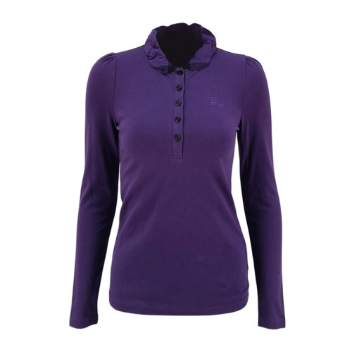 BURBERRY/博柏利 女士紫色棉質(zhì)長袖上衣 3943454