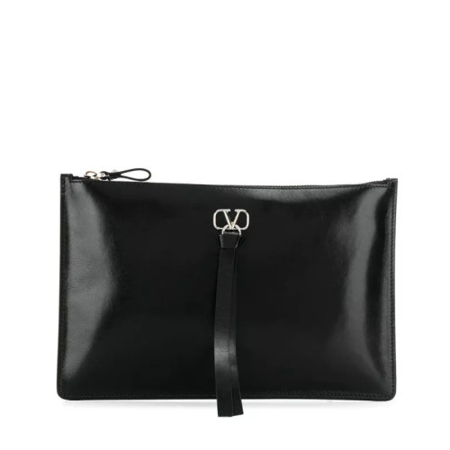 Valentino/華倫天奴  男包女包黑色牛皮革時尚百搭手拿包  SY2P0483VDL ONO