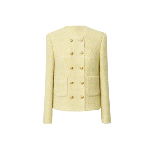 GeleiStory/GeleiStory  秋冬新款小香風(fēng)短外套精致雙排扣定織羊毛軟呢女裝＞女士外套＞女士夾克