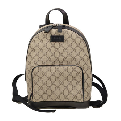 GUCCI/古馳  女士米色拼烏木色人造帆布小號時尚雙肩包背包女包 429020-KLQAX-9772