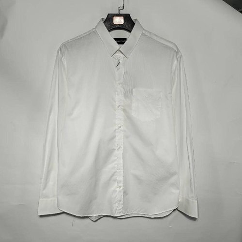 Emporio Armani/安普里奧阿瑪尼 白色男士長袖襯衫(瑕疵折扣）