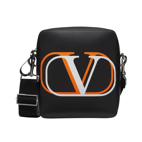 Valentino/華倫天奴 男包 男士 黑色皮革斜挎包單肩包 UY2B0942SIB NA1 HJH0012BC