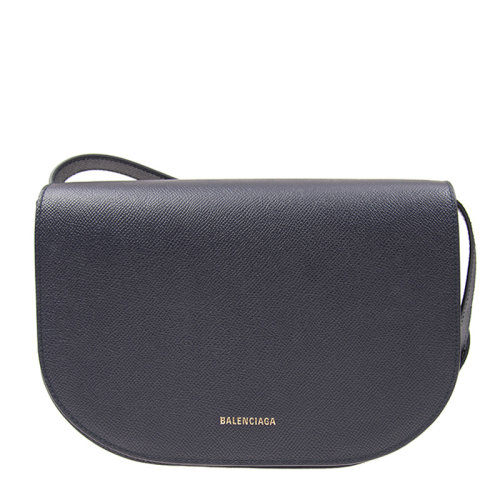 Balenciaga/巴黎世家 女士純色牛皮字母徽標印花翻蓋包單肩包斜挎包馬鞍包女包 542207-0OTA3 多色可選