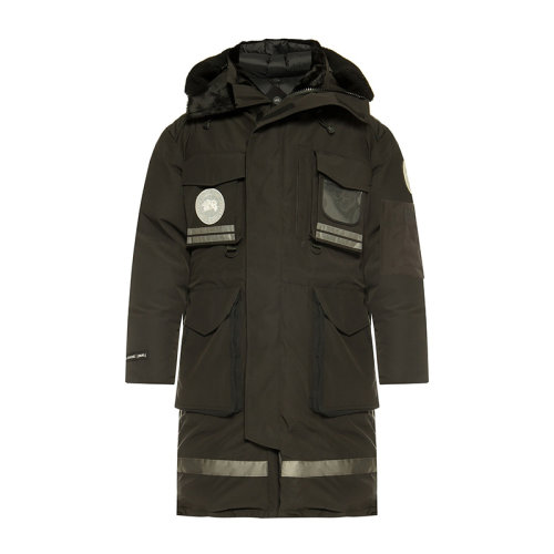 CANADA GOOSE/加拿大鵝 經(jīng)典款 JUUN J聯(lián)名系列 男士黑色混合面料長款夾克外套9501MJJ-NOIR